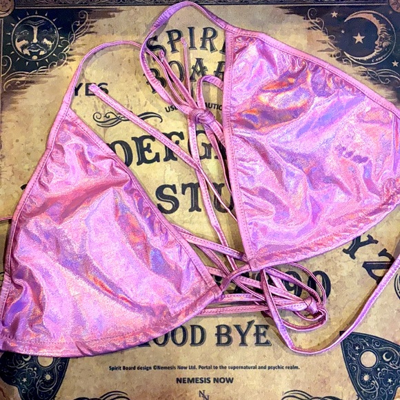 NWOT PLUS STRAPPY METALLIC BRALETTE - Picture 5 of 9